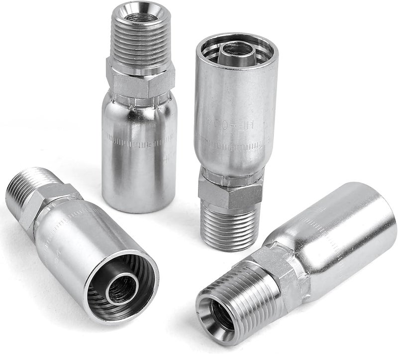 Zinger 12Pack 1/2" Hose x 1/2" NPTF Male Pipe Thread Hydraulic Hose End Crimp Fitting Compatible with Dayco Weatherhead U-Series - Image 3